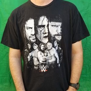 WWE Black Graphic T-shirt, X-Large